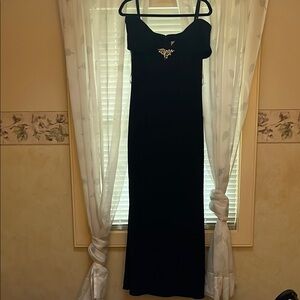 Montage by Mon Cheri Blue Embellished Sheath Dress